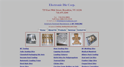 Desktop Screenshot of electronicdiecorp.com