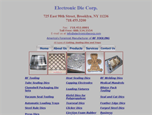 Tablet Screenshot of electronicdiecorp.com